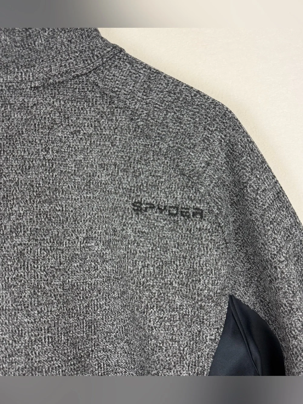 Spyder Men's Size XL Half Zip Jacket Sweater Knit Pullover Gray Black NWT